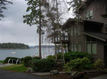 Just one of the many waterfront condominiums near Roche Harbor. 